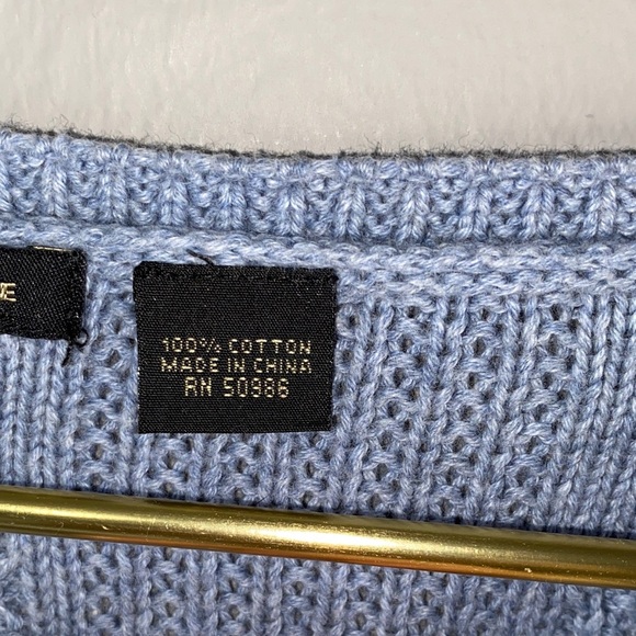 JEANNE PIERRE Soft Blue Cable Knit Sweater - Picture 8 of 11